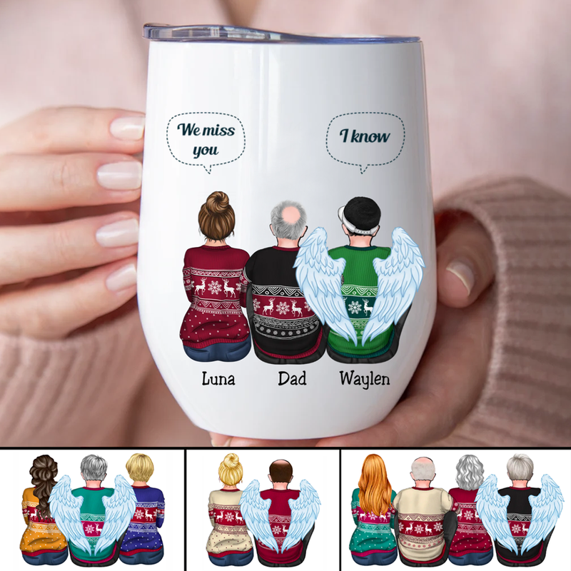 Family - We Miss You A Letter From Heaven To You - Personalized Wine Tumbler (NV)