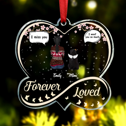 Forever Loved Memorial Pet - Personalized Acrylic Ornament