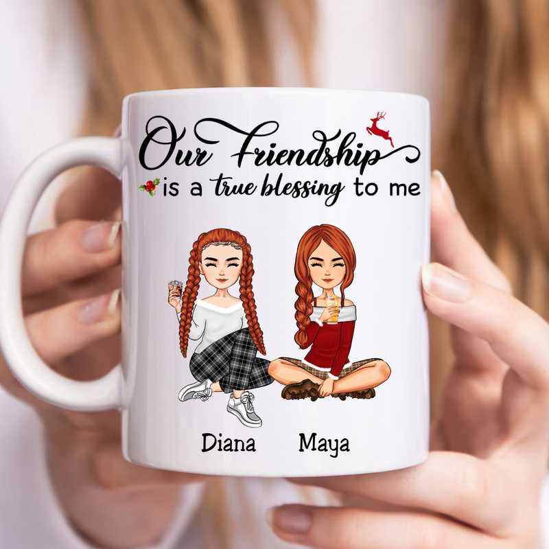 Our Friendship Is A True Blessing To Me - Personalized Mug (SA)