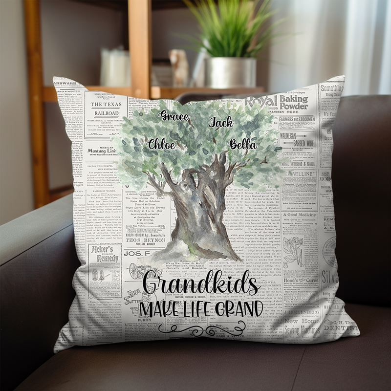 Grandkids - Grandkids Make Life Grand - Personalized Pillow