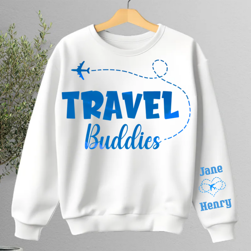 Travel Lovers - Travel Buddies For Life - Personalized Sweater