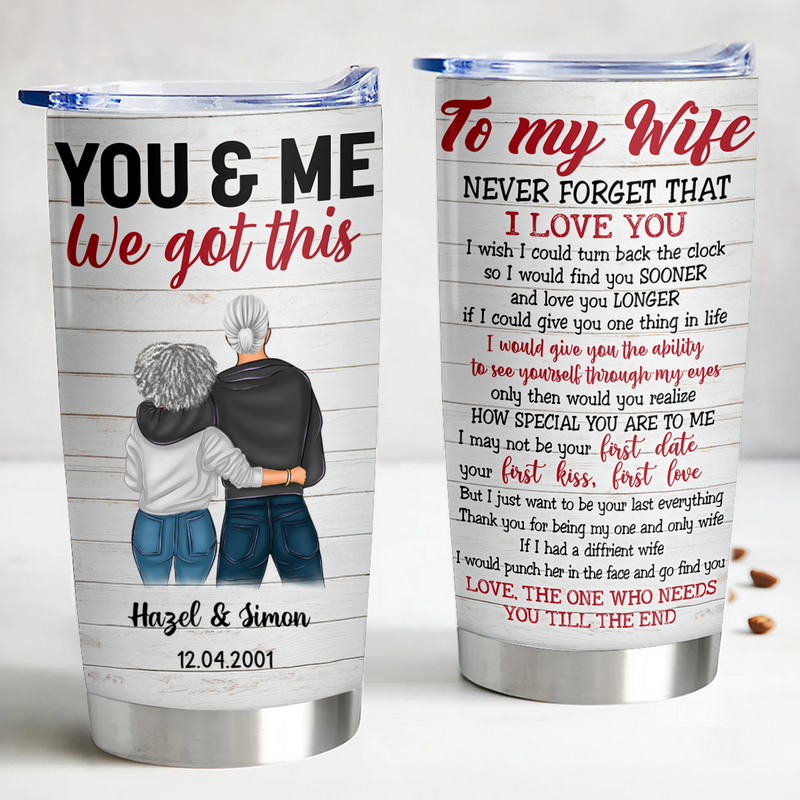 20oz Thank You For Being My Wife - Personalized Tumbler