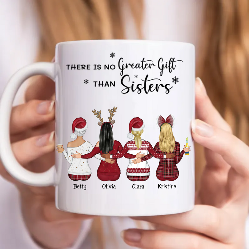 Sisters - There Is No Greater Gift Than Sisters - Personalized Mug (BU)