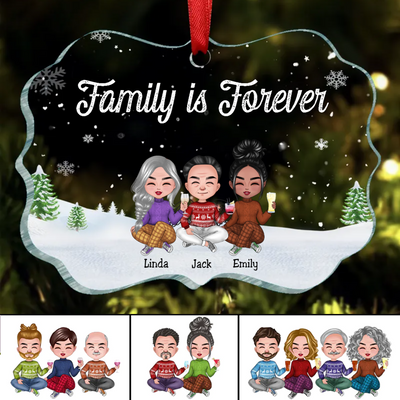 Family - Family Is Forever - Personalized Christmas Ornament (AA)