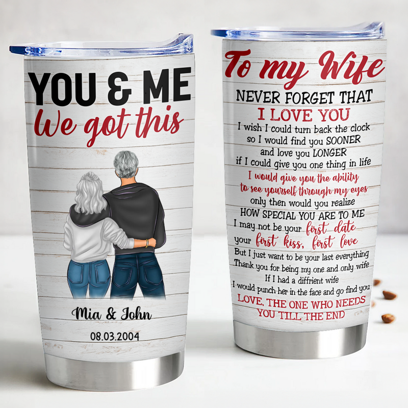 20oz Thank You For Being My Wife - Personalized Tumbler