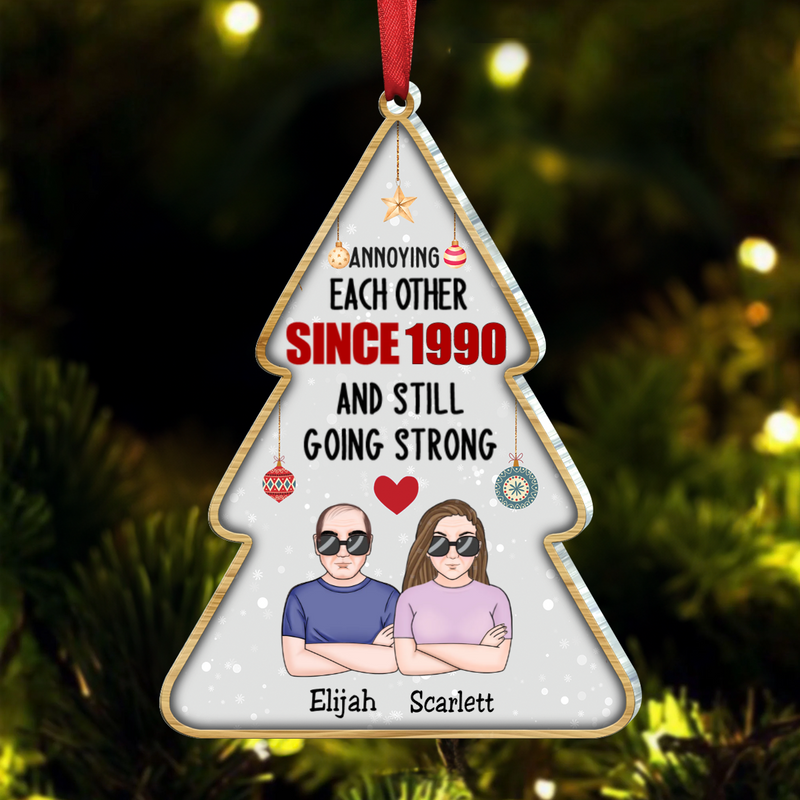 Couple - Annoying Each Other & Still Going Strong - Personalized Transparent Ornament