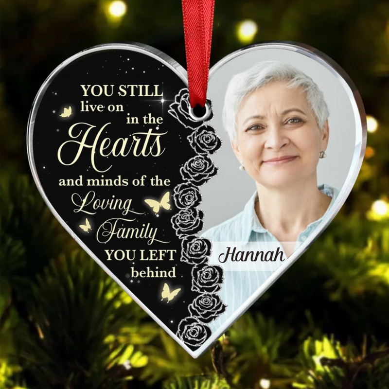 Memorial - Still In Our Hearts- Personalized Heart Ornament