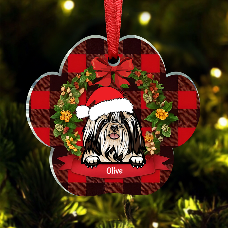 Dog Lovers - Dog Name Christmas - Personalized Acrylic Ornament