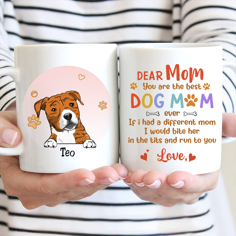 Dog Lovers - Best Dog Mom Ever - Personalized Mug