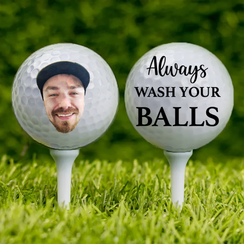 Golf Lovers - Always Wash Your Balls - Personalized Golf Ball