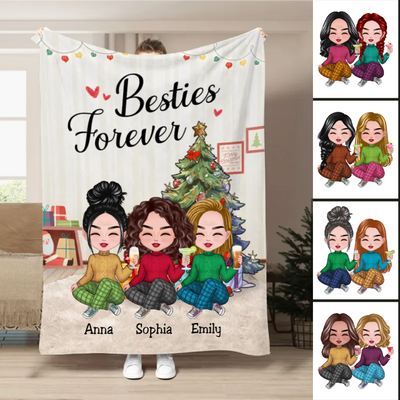 Besties - Besties Forever - Personalized Blanket (BU)