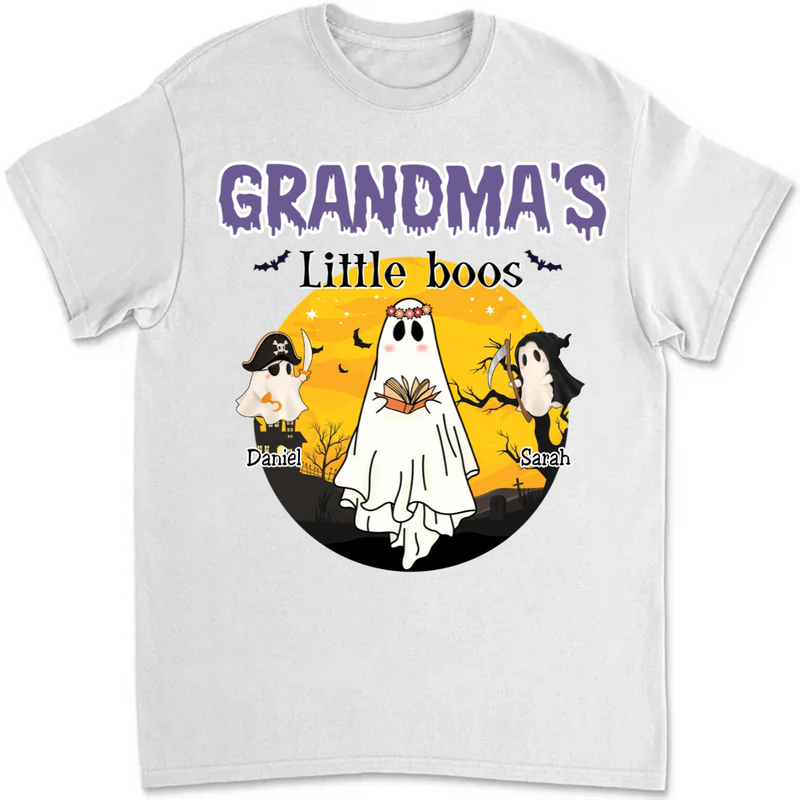 Grandma - Halloween Gift For Grandma Little Boos Shirt - Personalized Unisex T-Shirt