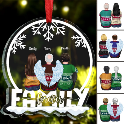 Family - We Are Family Forever - Personalized Christmas Transparent Ornament