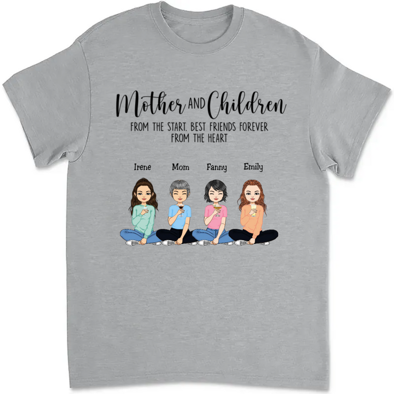 Family - Mother And Daughters Best Friends Forever - Personalized T-Shirt (AA)