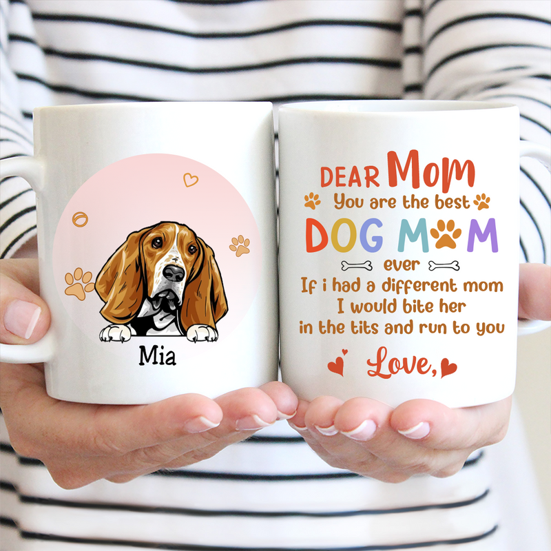 Dog Lovers - Best Dog Mom Ever - Personalized Mug
