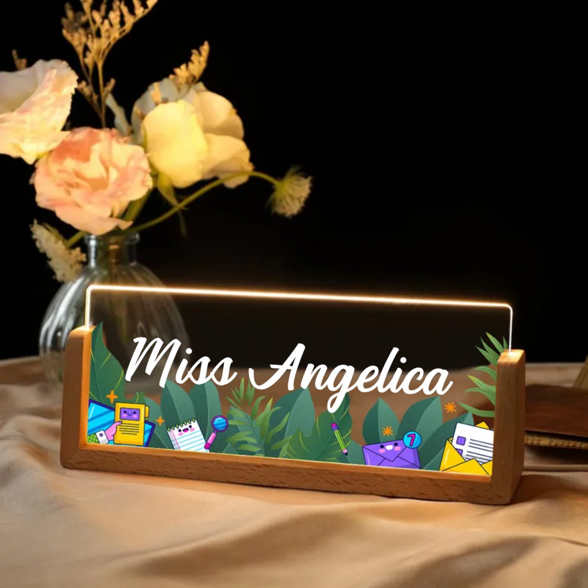 Teacher - Name Desk Plate Teacher Appreciation Gift - Personalized Name Desk Plate - Makezbright Gifts