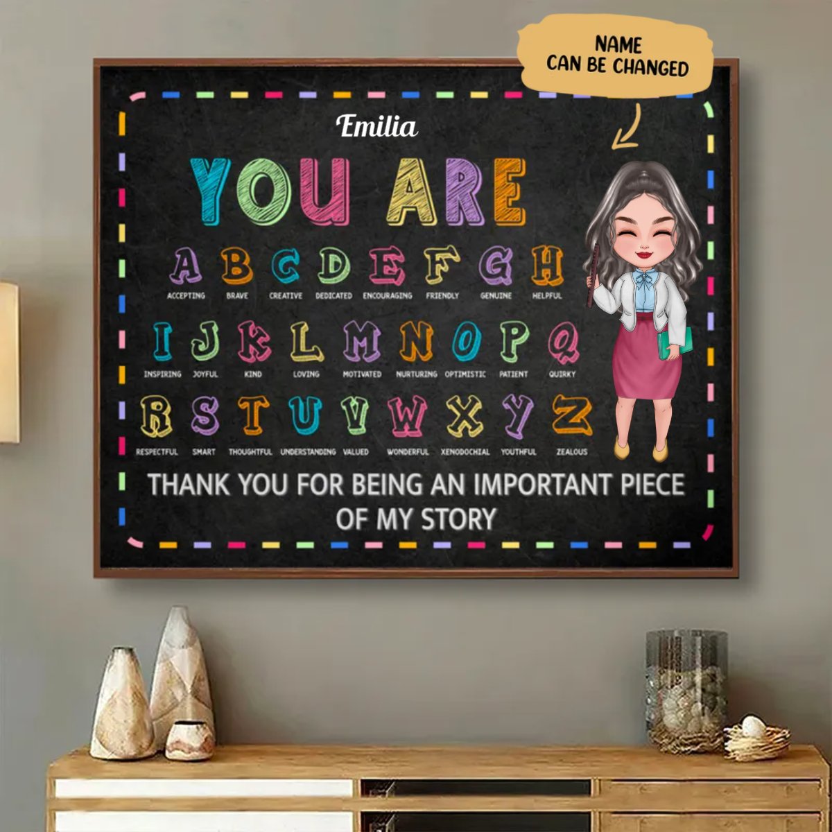 Teacher - You Are Helpful - Personalized Poster - Makezbright Gifts