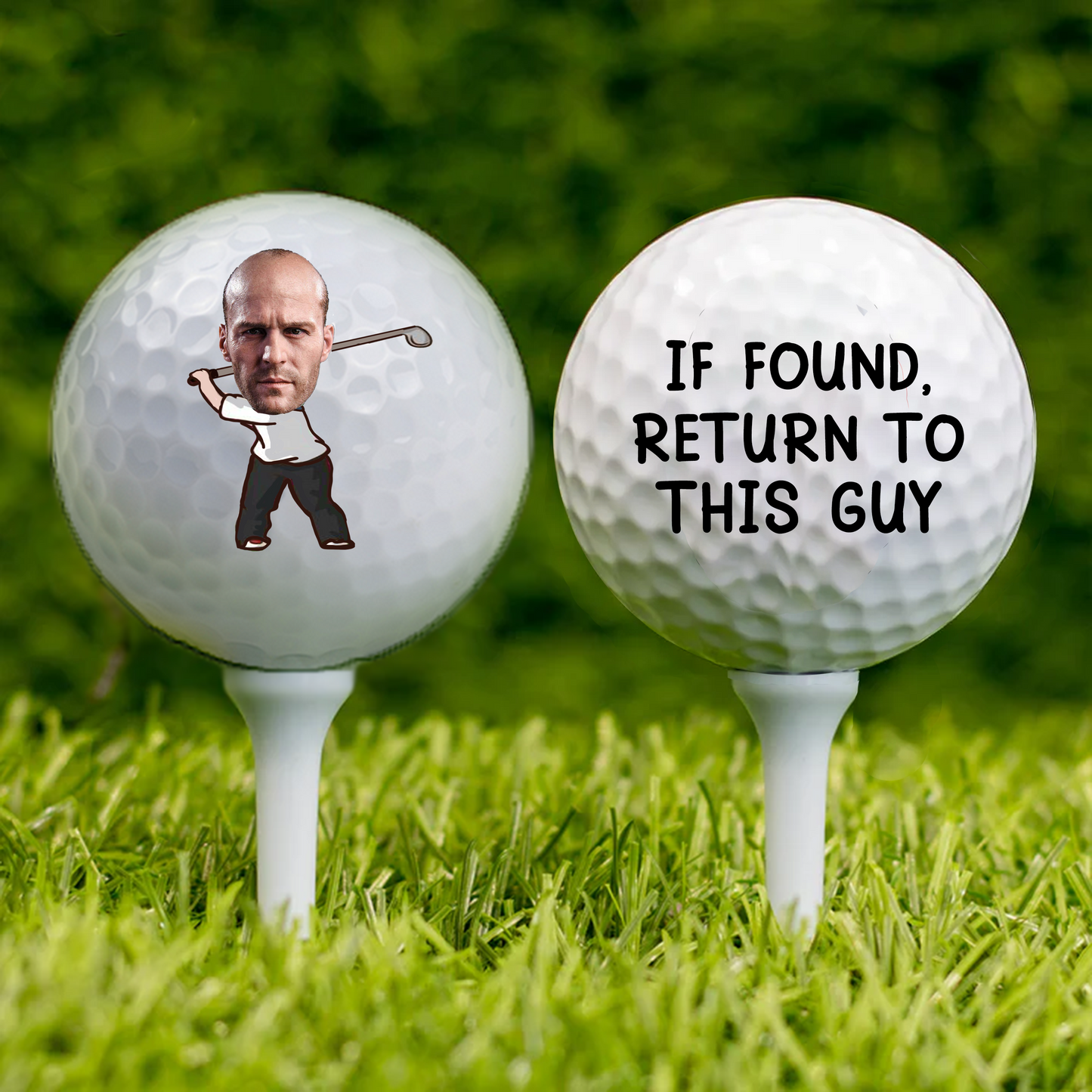 Custom Photo If Found Return To This Guy Funny Art - Personalized Golf Ball