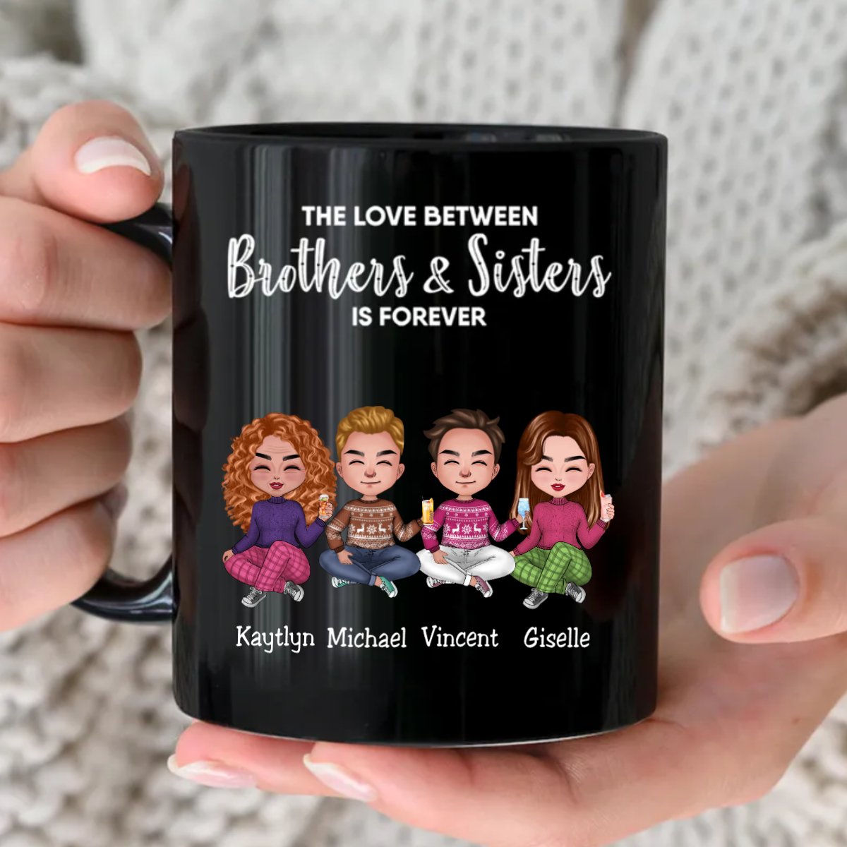 The Love Between Brothers And Sisters Is Forever - Personalized Mug (KL) - Makezbright Gifts