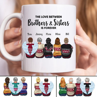 The Love Between Brothers And Sisters Is Forever - Personalized Mug (QA) - Makezbright Gifts