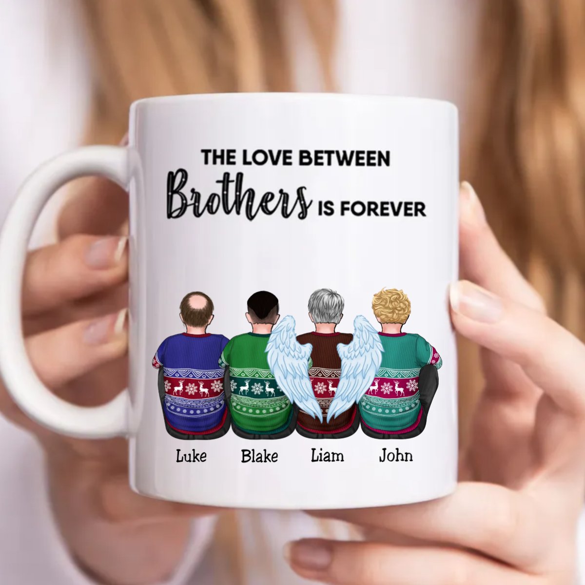 The Love Between Brothers Is Forever - Personalized Mug (LL) - Makezbright Gifts