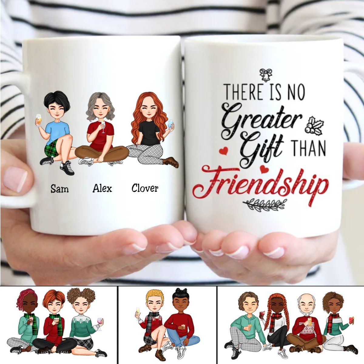 There Is No Greater Gift Than Friendship - Personalized Mug (LT) - Makezbright Gifts