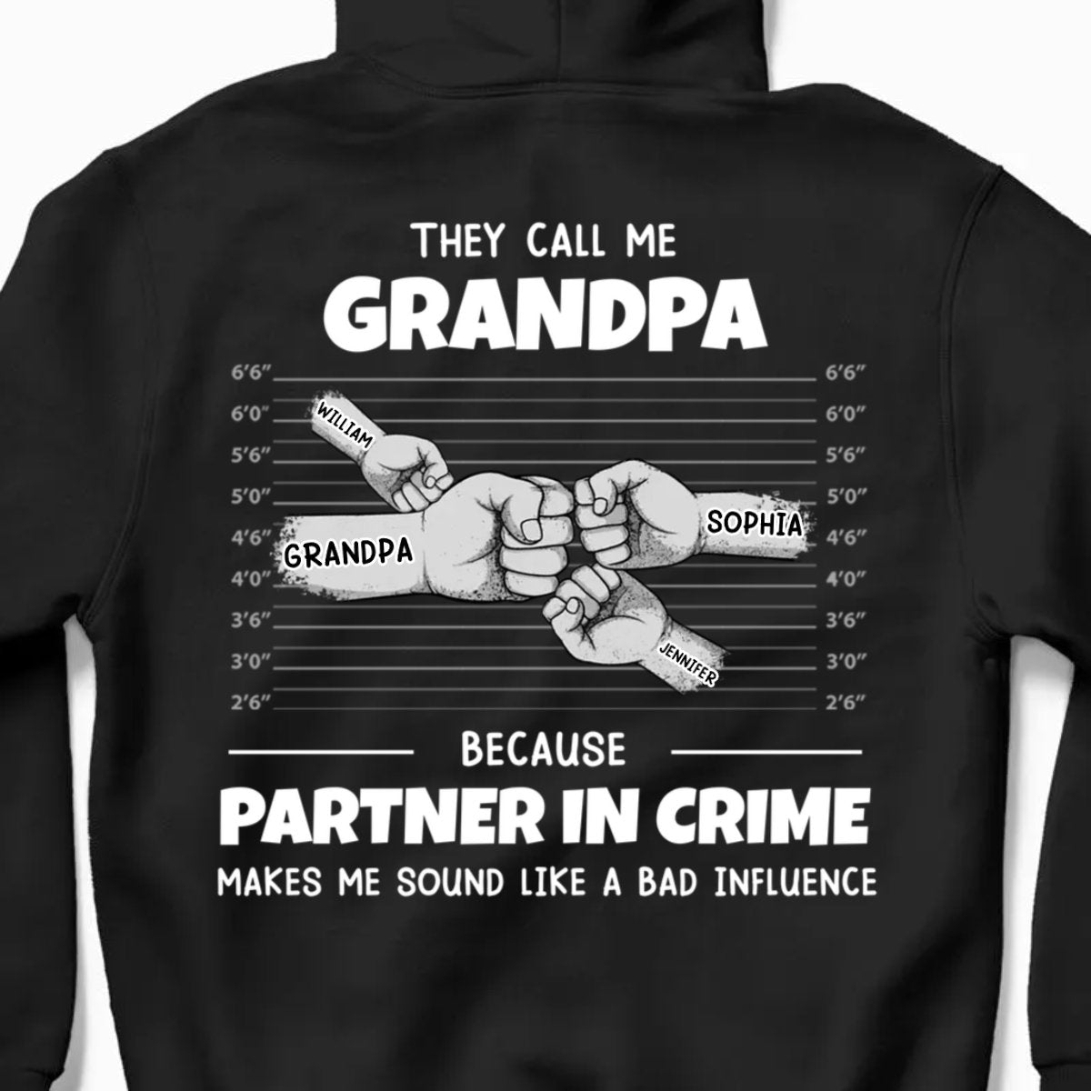 They Call Me Grandpa Because Partner In Crime Makes Me Sound Like A Bad Influence - Personalized T Shirt - Makezbright Gifts