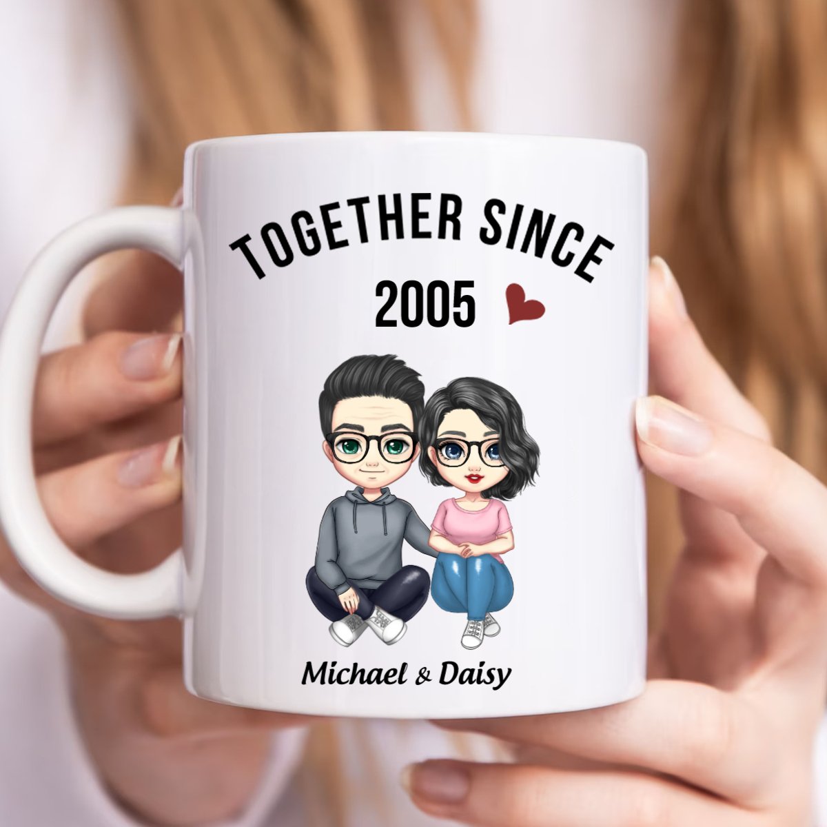 Together Since - Personalized Mug - Anniversary, Valentine's Day Gift For Spouse, Husband, Wife, Lovers, Girlfriend, Boyfriend - Makezbright Gifts