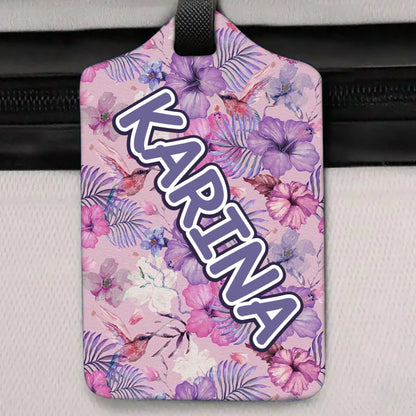 Travel Lovers - Tropical Name Tag - Personalized Custom Luggage Tag - Makezbright Gifts