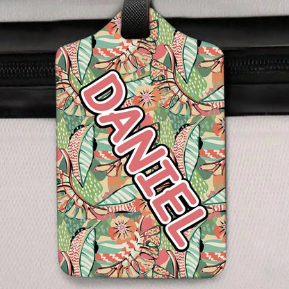 Travel Lovers - Tropical Name Tag - Personalized Custom Luggage Tag - Makezbright Gifts