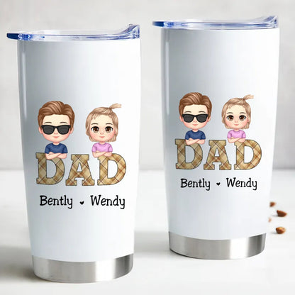 Vintage Dad Personalized Steel Tumbler - 20oz Magnificent Father's Day Gift - Makezbright Gifts