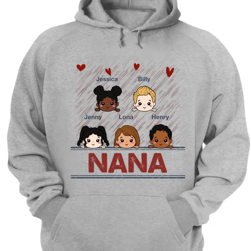 Family - Nana Papa Mommy Daddy - Personalized Unisex T-shirt, Hoodie, Sweatshirt (VT)