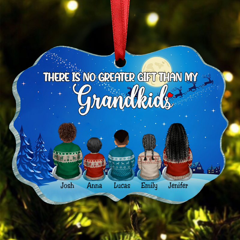 Grandkids - There Is No Greater Gift Than My Grandkids Ver 2 - Personalized Acrylic Ornament
