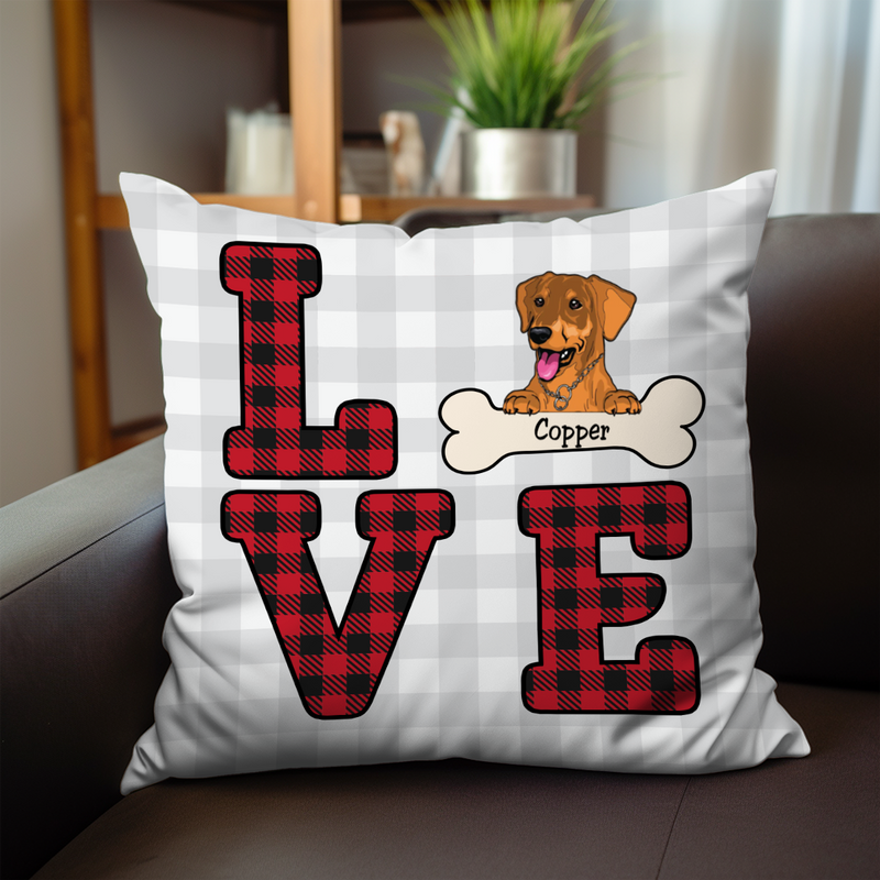 Dog Lovers - Love Dog Funny - Personalized Pillow (VT)