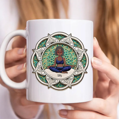 Yoga Lovers - Yoga Mandala - Personalized Mug - Makezbright Gifts