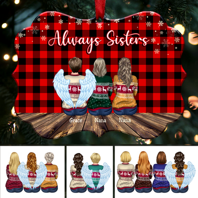Always Sisters - Personalized Christmas Ornament-Christmas Ornament - Makezbright Gifts