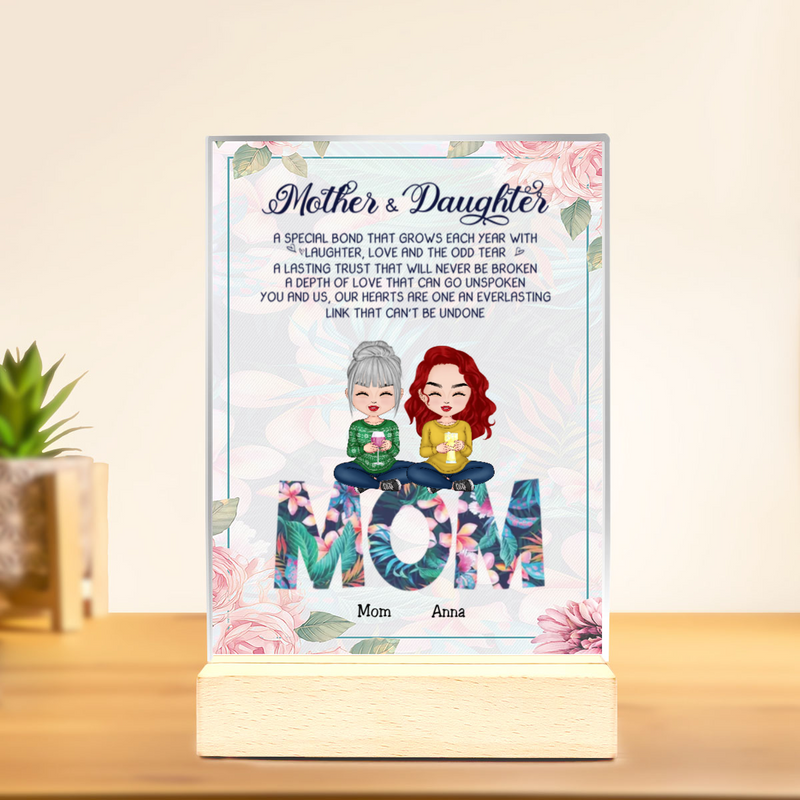 Mother - Mother & Daughter A Special Bond - Personalized Acrylic Plaque (SA)