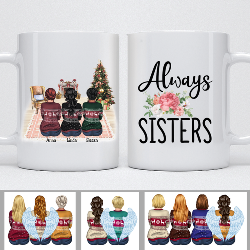 Always Sisters - Personalized Mug (Pink)