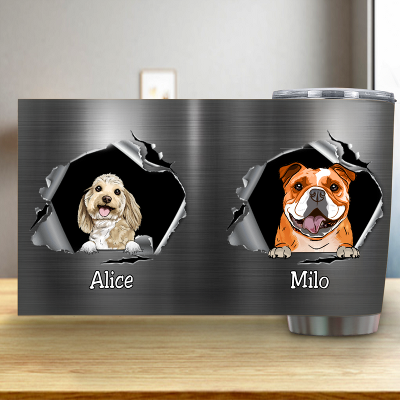 20oz Custom Dog Name  - Personalized Tumbler - Makezbright Gifts