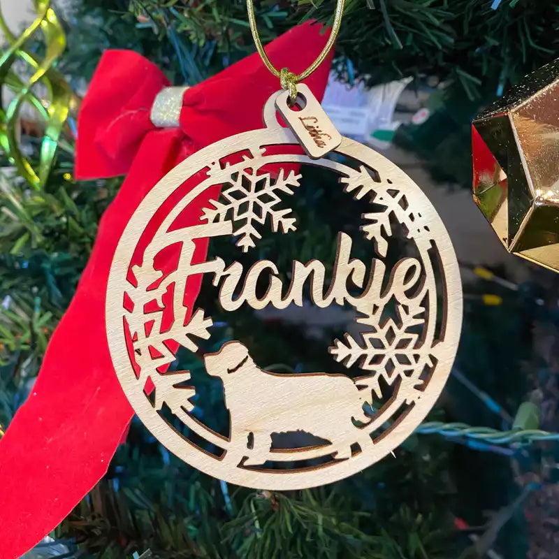 Pet Personalized name Christmas Ornaments - Pet gifts, Cat, Dog - Personalized Acrylicen Ornaments - O8NM - Makezbright Gifts