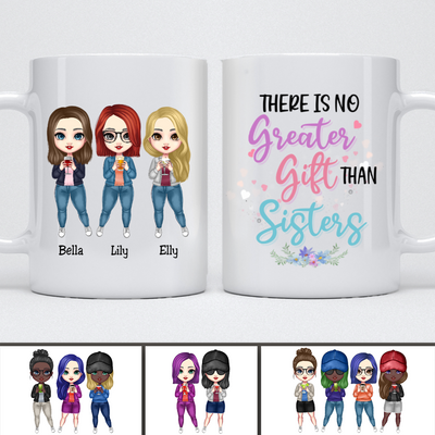 Sisters -  Sisters Are God's Way of Making Sure We Never Walk Alone - Personalized Mug (Ver 5) - Makezbright Gifts