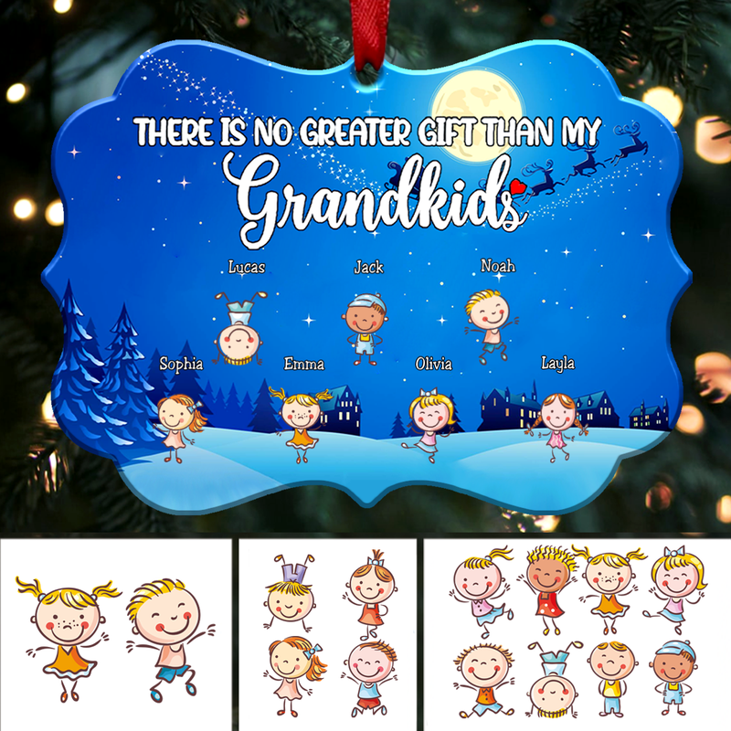 Grandkids - There Is No Greater Gift Than My Grandkids - Up to 13 Grandkids Ornament