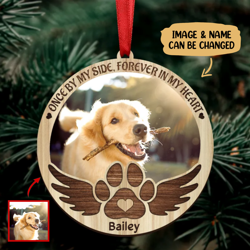 Dog Lovers - Custom Dog Photo Memory - Personalized Christmas Ornament