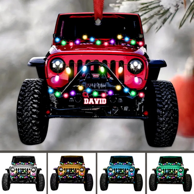 Jeep Car - Personalized Christmas Ornament - Makezbright Gifts