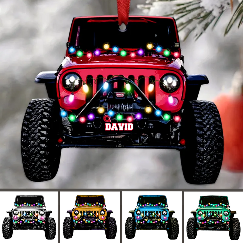 Jeep Car - Personalized Christmas Ornament