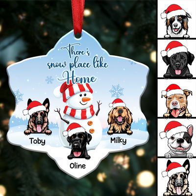 Dog Lovers - Dog Snowman - Personalized Christmas Ornament - Makezbright Gifts