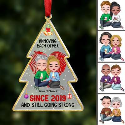 Couple -  Annoying Each Other And Still Going Strong - Personalized Acrylic Ornament - Makezbright Gifts