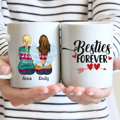 Custom Sister Mug, Coffee Mug with Names, Personalized Sisters Cups,  Christmas or Birthday Gifts for Sister from Sister Moving Away Mug, 11 or  15 Oz