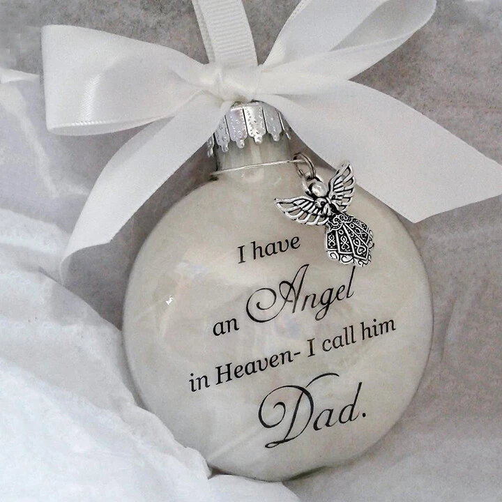 Christmas ornaments feather ball - Angel In Heaven Memorial Ornament - Makezbright Gifts