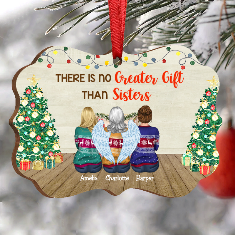 Sisters Ornament - There Is No Greater Gift Than Sisters - Personalized Acrylic Ornament